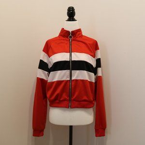 Cropped Colour Block Jacket
